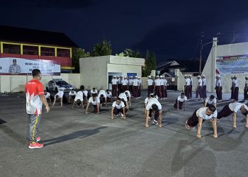 Polres Selayar Perkuat Pembinaan Kedisiplinan, Fisik, Mental dan Rohani Peserta Latja SPN Polda Sulsel