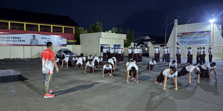 Polres Selayar Perkuat Pembinaan Kedisiplinan, Fisik, Mental dan Rohani Peserta Latja SPN Polda Sulsel