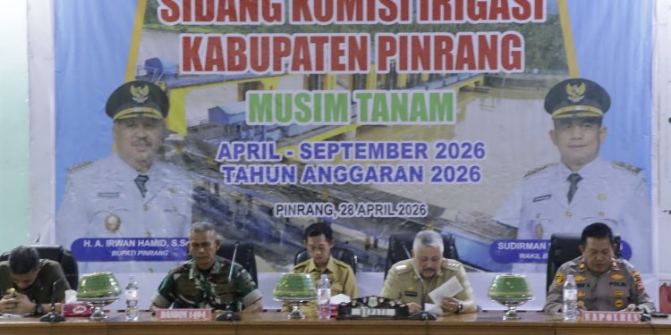 Waka Polres Pinrang Hadiri Sidang Pleno Komisi Irigasi Dalam Rangka Penetapan Jadwal Musim Tanam