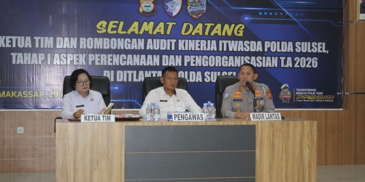 Wadir Lantas Polda Sulsel Terima Kunjungan Tim Biro Rena Dalam Rangka Penilaian ZI