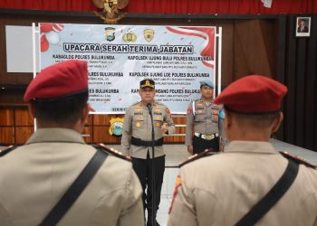 Kapolres Bulukumba Pimpin Sertijab Kabag, Kasat dan Kapolsek