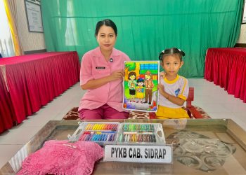 Membanggakan, TK Bhayangkari 21 Cabang Sidrap Raih Juara 3 Ajang Lomba Mewarnai HUT YKB-46