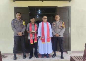 Hadirkan Rasa Aman, Polres Maros Amankan Ibadah Jumat Agung