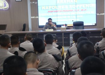 Kapolres Soppeng Beri Arahan Tegas ke Siswa Latja Diktukba Polri