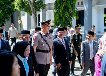 ‎Kapolres Pinrang Hadiri Acara Puncak HUT ke-66 Pinrang Yang Dipimpin Gubernur Sulsel