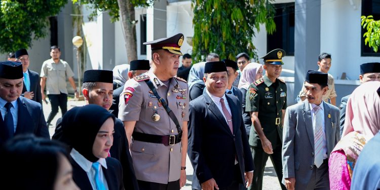 ‎Kapolres Pinrang Hadiri Acara Puncak HUT ke-66 Pinrang Yang Dipimpin Gubernur Sulsel