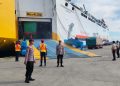 Polsek KPN Bersama Aparat Terpadu Lakukan Pengamanan Pemberangkatan KM Dharma Rucitra VII