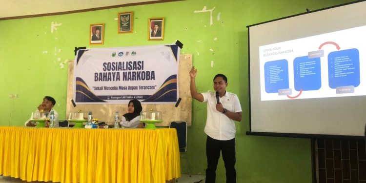 Personel Polres Luwu bersama BNN dan Mahasiswa KKN Edukasi Pelajar