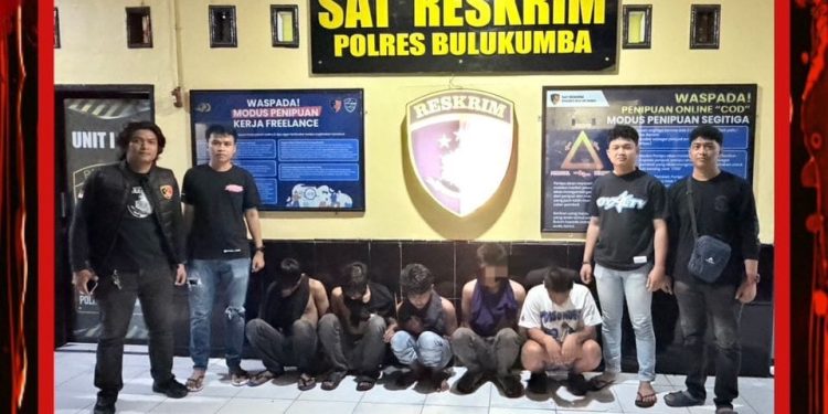 Resmob Polres Bulukumba Amankan 5 Terduga Pelaku Penganiayaan