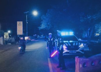 Cegah Pelanggaran di Malam Hari, Sat Lantas Polres Jeneponto Gelar Patroli