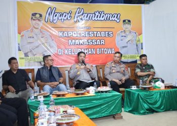 Kapolrestabes Makassar Gelar Ngopi Kamtibmas, Warga Bitowa Keluhkan Geng Motor dan Kemacetan