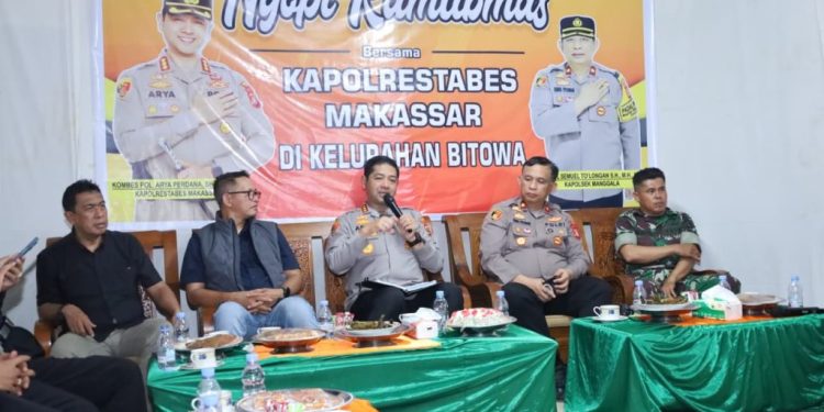 Kapolrestabes Makassar Gelar Ngopi Kamtibmas, Warga Bitowa Keluhkan Geng Motor dan Kemacetan