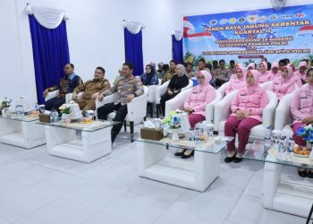 Kapolrestabes Makassar Hadiri Panen Raya, Groundbreaking dan Launching 116 SPPG Melalui Vicon