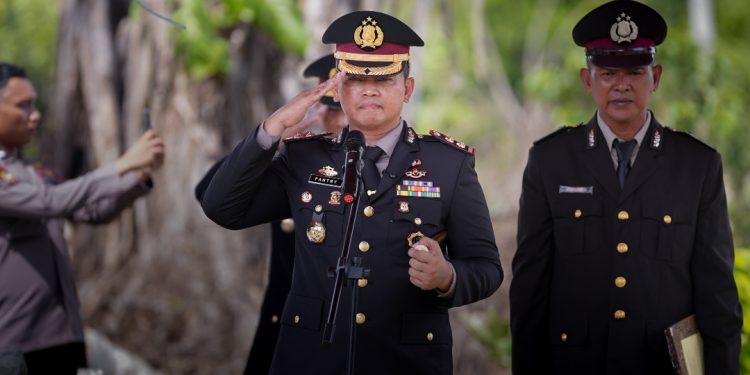 Beri Penghormatan Terakhir, Kapolres Sidrap Pimpin Apel Persada Aiptu Iriansyah