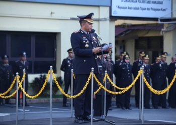Waka Polrestabes Makassar Pimpin Upacara Hari Kebangkitan Nasional ke-118