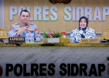 Kapolres Sidrap Terima Audiensi Ketua PGRI, Bahas Pengamanan Porseninjar 2026