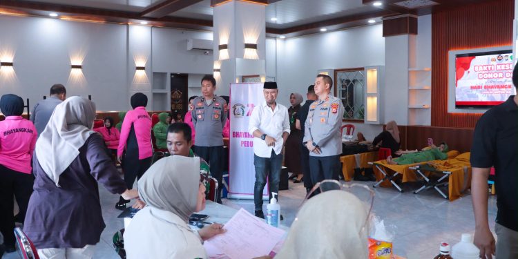 Wujud Nyata Polri Untuk Masyarakat, Polres Sidrap Gelar Bakti Kesehatan Donor Darah