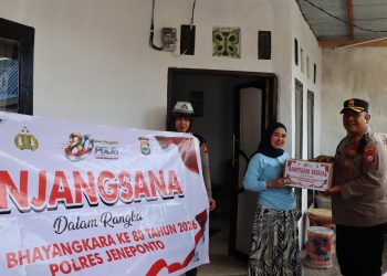 Kapolres Jeneponto Anjangsana ke Warakawuri Dalam Rangka Hari Bhayangkara ke-80