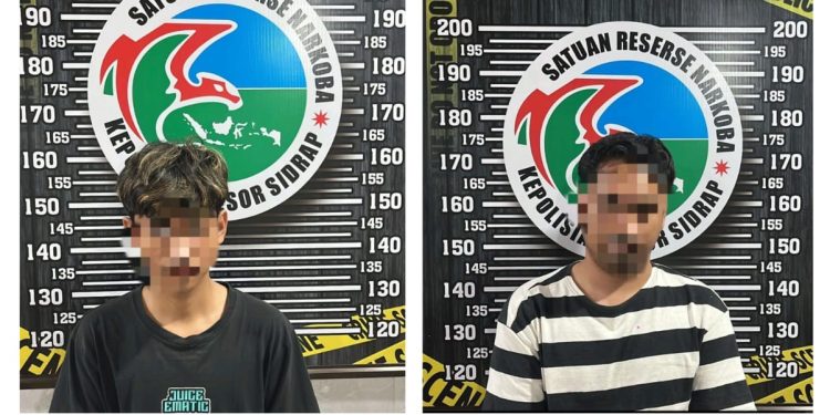 Personel Polres Sidrap Tangkap 2 Pelaku Penyalahgunaan Narkoba, 24,83 Gram Sabu Diamankan