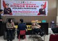 Dalam Rangka Hari Bhayangkara Ke-80, Kapolres Parepare bersama Personel Lakukan Donor Darah