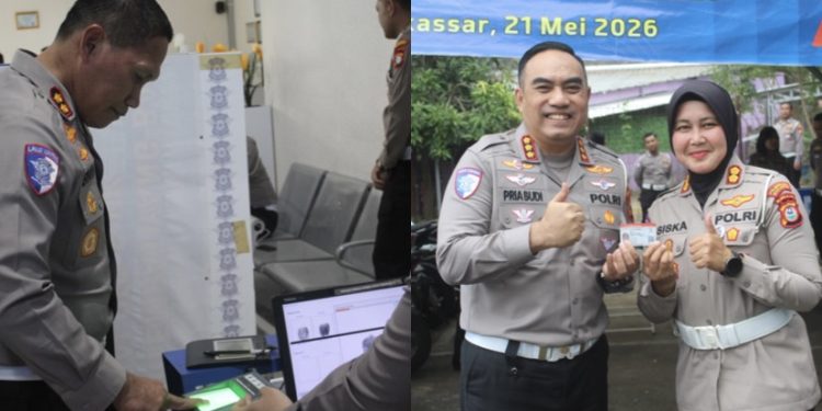 Dirlantas dan Wadirlantas Polda Sulsel Terbitkan SIM C1 di Satpas Polrestabes Makassar