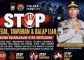 Kapolres Bone Himbau Masyarakat Tidak Tawuran, Bali dan Begal, Jika Terbukti Pelaku Terancam Penjara
