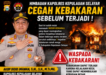 Memasuki Musim Kemarau, Kapolres Kepulauan Selayar Himbau Warga Cegah Kebakaran