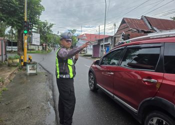 Personel Satlantas Polres Wajo Gelar Gatur Pagi di Sejumlah Titik