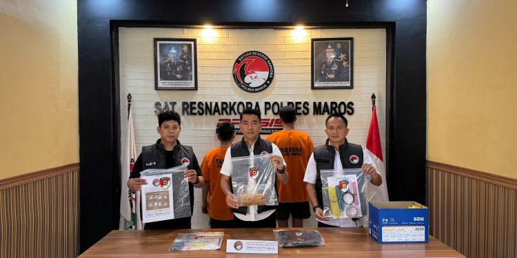 Satres Narkoba Polres Maros Gagalkan Peredaran Sabu Lintas Daerah, Ratusan Gram Diamankan