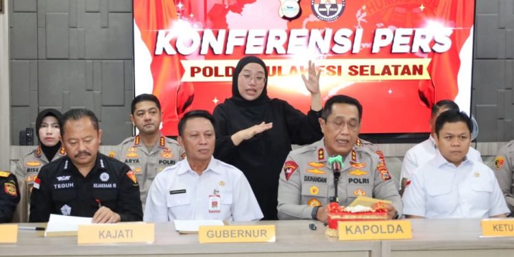 Kapolda Sulsel Rilis Hasil Pengungkapan 70 Kg Sabu Jaringan Internasional