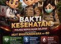 Terbuka Untuk Umum! Polres Selayar Akan Gelar Cek Kesehatan, Sunatan Massal dan Donor Darah