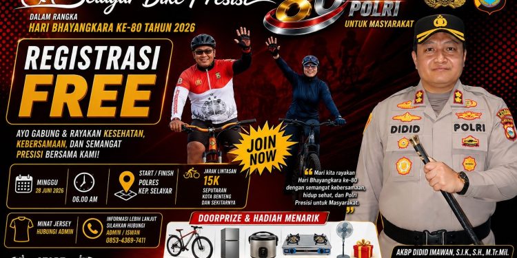 Siapkan Puluhan Hadiah Menarik, Kapolres Ajak Warga Ikuti Sepeda Santai Selayar Bike Presisi