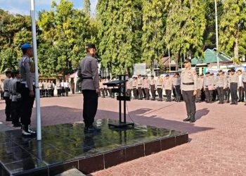 Kapolres Enrekang Pimpin Apel Gelar Pasukan Kesiapsiagaan 2026