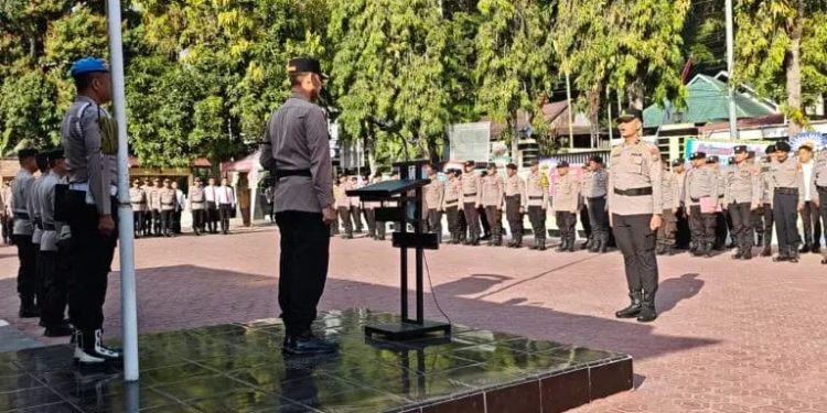 Kapolres Enrekang Pimpin Apel Gelar Pasukan Kesiapsiagaan 2026