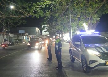 Ciptakan Kamseltibcar Lantas di Malam Hari, Satlantas Polres Jeneponto Gelar Patroli