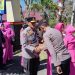 Kapolresta Gowa bersama Ketua Bhayangkari Kunker dan Bakti Sosial di Polsek Tinggimoncong