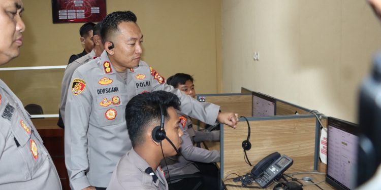 Kapolres Maros Sidak Pelayanan Call Centre 110, Pastikan Pelayanan Sigap Dan Humanis