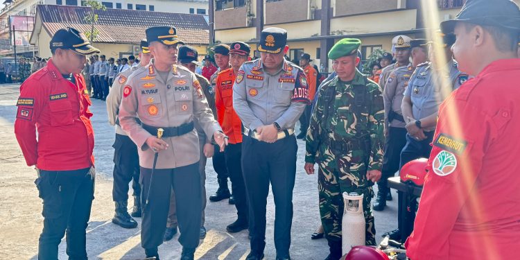 Pimpin Apel Gelar Pasukan Dalam Rangka Menghadapi Karhutla,  Kapolresta Gowa: Lakukan Deteksi Dini