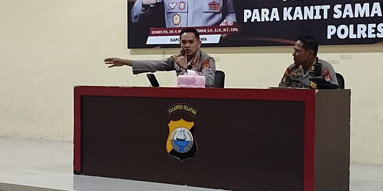 Kapolresta Gowa Motivasi Personel Samapta Untuk Hadir, Layani dan Lindungi Masyarakat