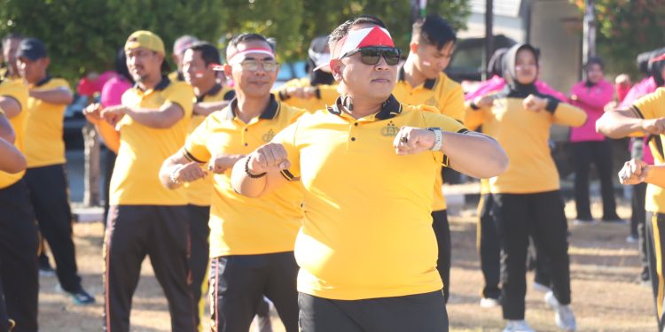 Polres Jeneponto Gelar Olahraga Bersama dan Lomba Dalam Rangka Semarak HUT RI ke-81