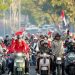 Kapolres Barru Pimpin dan Kawal Langsung Konvoi Merah Putih Semarak HUT RI ke-81