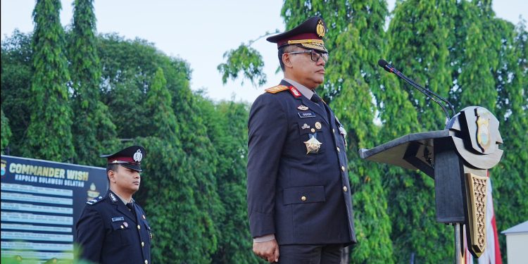 Waka Polda Sulsel Pimpin Upacara Peringatan HUT Ke-81 Kemerdekaan Republik Indonesia