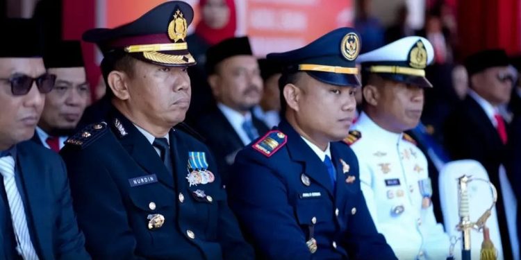 Kapolres Pinrang Hadiri Upacara Detik-Detik Proklamasi Kemerdekaan RI Ke-81