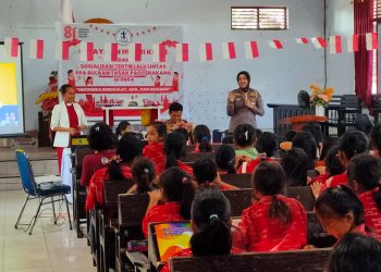 Tanamkan Tertib Berlalu Lintas Sejak Dini, Satlantas Polres Luwu Beri Edukasi di Gereja