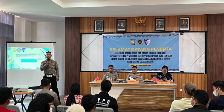 Kapolres Toraja Utara Pimpin Pelatihan Safety Riding dan Safety Driving ke Relawan SPPG​
