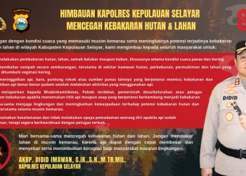 Cegah Karhutla di Musim Kemarau, Kapolres Selayar Imbau Masyarakat Tidak Bakar Lahan