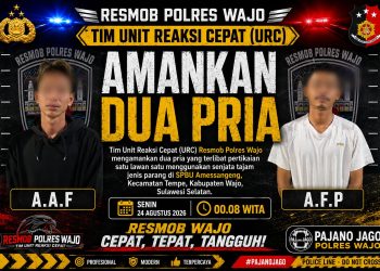 Duel Parang di SPBU Amessangeng, Tim URC Resmob Polres Wajo Amankan Dua Pelaku