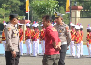 Kapolres Cek Langsung Pelaksanaan Gladi Bersih Peragaan Pocil Polres Toraja Utara