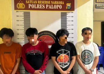 Patungan Beli Sabu Rp2 Juta, 4 Pria Diamankan Satresnarkoba Polres Palopo