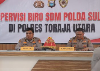 Mantapkan Tata Kelola Personel, Kapolres Toraja Utara Sambut Tim Supervisi Biro SDM Polda Sulsel